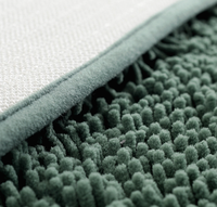 Tapis de salle de bain en chenille de luxe, tapis de bain moelleux texturé, tapis antidérapant pour sol, vente en gros