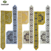 Kit de broderie en dentelle originale, col en dentelle, point de croix, applique ethnique pour vêtement masculin africain, accessoire, 100% polyester