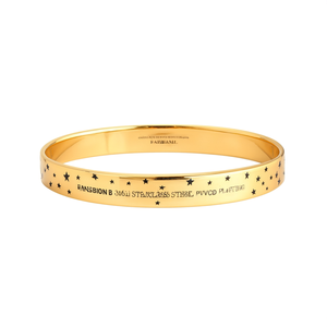 กำไลข้อมือแฟชั่น สแตนเลสสตีล 316L ชุบทอง PVD ลายดาว - Product Image 2