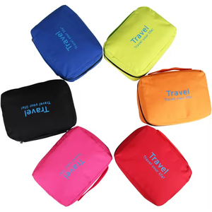 High Quality Custom <b>Waterproof</b> Oxford Toiletry Travel <b>Bag</b> Hanging Organizer Toiletry Makeup Travel <b>Bag</b> with Hanger - Product Image 2