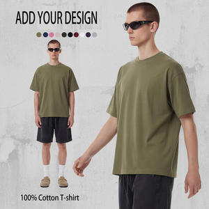 Camisetas al por mayor para hombre, de algodón, de verano, lisas, de alta calidad, con impresión de logotipo personalizado, tallas grandes. - Product Image 2