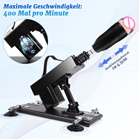 Automatische Stoß-Sexmaschine mit Vibrationsfunktion, 260 Einstellbare Geschwindigkeiten, Starker Saugnapf, Multi-Aufsatz-Masturbator für Frauen