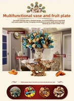 P433 Plateau à fruits en résine de style européen, rétro, pour décoration de mariage, vase, cadeau