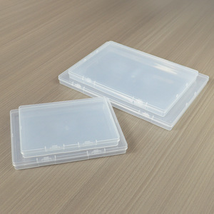 Flat Transparent Storage <b>Box</b> Rectangle Covered Office Organizer Desktop Storage <b>Box</b> For Stationery And Fishing Gear Parts - Product Image 2