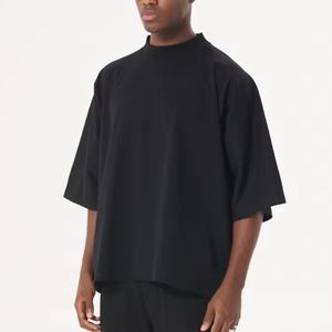 เสื้อยืดผู้ชายแขนสั้นทรงหลวมผ้าฝ้าย เสื้อยืดทรงบ็อกซี่แขนสั้น เสื้อยืดโอเวอร์ไซส์สำหรับผู้ชาย - Product Image 1