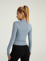 Veste de yoga respirante en Spandex pour femme, haut court de sport très élastique, idéal pour l'été, fitness simple, vente en gros personnalisée