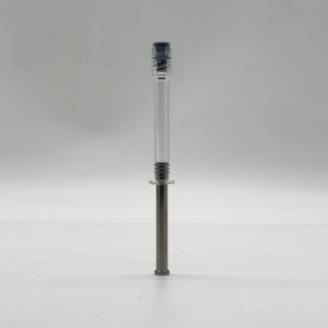 Seringue en verre OEM personnalisée de 1 ml, design fin avec piston en acier inoxydable durable |   Réutilisable pour la distribution scientifique et industrielle - Product Image 2