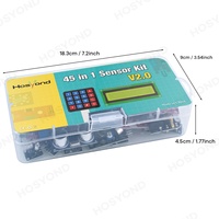 Modul Sensor 45 in 1 BARU, 16 Jenis Starter Kit untuk Arduino Raspberry Pi, Lebih Baik Daripada 37 in 1 Dengan Kotak untuk Set UNO R3 MEGA2560
