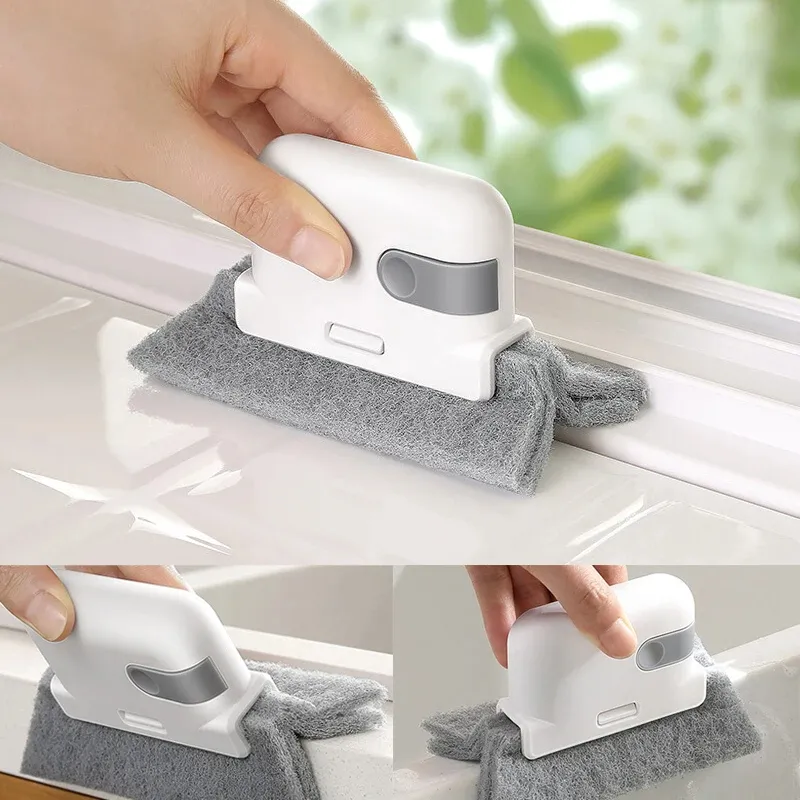 2-in-1-Rillenreinigungswerkzeug Fenster nut Reinigungs tuch Windows-Schlitz reinigungs reinigungs bürste Wohn accessoires Küchen helfer