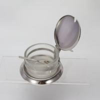 Ensemble de service en acier inoxydable écologique de style moyen-oriental avec cuillère et sucrier en verre pour les cafés, modèle WANYIDA WYD0037