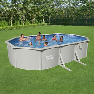 <span class=keywords><strong>Bestway</strong></span> 56369 <span class=keywords><strong>Piscina</strong></span> 6 metros Oval Adulto <span class=keywords><strong>Estructura</strong></span> de acero Patio trasero al aire libre Familia Hierro Piscinas Set - Product Image 2