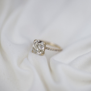 Nhẫn Cưới Đính Hôn Vầng Hào Quang Ẩn Đính Hôn Đá Cubic Zirconia Đính Đá Hình Khối Đính Đá Tinh Xảo Phong Cách Sang Trọng Tùy Chỉnh Nhẫn Bạc Sterling - Product Image 3