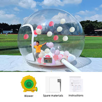Maison à bulles gonflable transparente en PVC pour l'extérieur 360 °   Tente de glamping pour hôtel de camping
