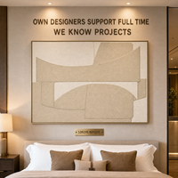 Beige Elfenbein Ton-in-Ton Bogen Geometrische Handgefertigte Seilgewebte Faser Minimalistische Wandkunst Hotel Spa Lounge Schlafzimmer Akzentwand Maßanfertigung Großhandel
