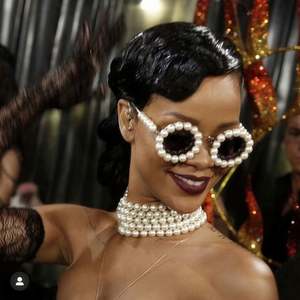 Lunettes de soleil rondes vintage UV400 tendance 2020, lunettes de soleil en perles pour femmes - Product Image 3