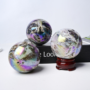 Wholesale Electroplated AB Flash Natural Sphalerite Sphere for Home Desktop Decoration - Product Image 4