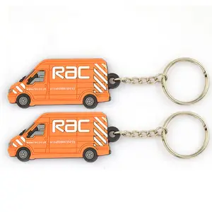 Porte-clés de voiture en silicone avec logo 2D 3D personnalisé en usine Porte-clés porte-clés en caoutchouc de haute qualité
