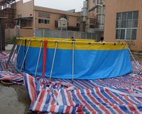 Piscines hors sol personnalisées, grandes piscines spa avec anneau structurel rond en PVC gonflable pour enfants et adultes