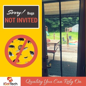 Gran oferta, mosquitera magnética, cortina de malla de fibra de vidrio, insectos, puerta suave, pantalla de poliéster, Red de ventana de insectos Easyfit - Product Image 4
