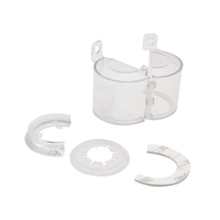 Cache-bouton de sécurité transparent à clé en PA de 22 mm à 30 mm pour boutons poussoirs d'urgence de verrouillage électrique M-Q07