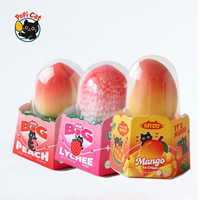 Es Krim PoPI CAT Factory Direct 3D Virus Internet Celebrity Rasa Peach Lychee Mango untuk Supermarket, Retail, Ekspor, Kemasan 75g