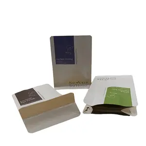 Custom Digital Printing Square Bottom Pouch Tea Food Plastic Foil Packaging Zipper Bags