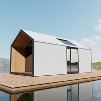 Villa de luxe préfabriquée écologique traditionnelle à deux étages en forme de A avec balcon et maison préfabriquée