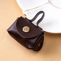 Élégant mini porte-monnaie en cuir PU avec porte-clés, chic petit portefeuille pour monnaie, pendentif sac, étanche, support de billets, décoration