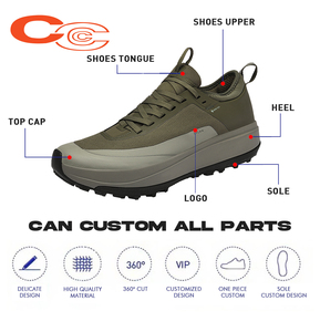 Zapatos de Senderismo Casuales Unisex Personalizados, Parte Superior de Cuero Genuino, Diseño Versátil Antideslizante y Cómodo para Verano - Product Image 6