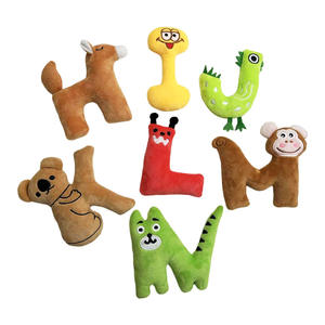 Toptan Pet köpek tıkalı ve Bite dayanıklı yavru peluş Squeaking oyuncak 26 İngilizce harfler peluş ses oyuncak - Product Image 5