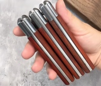 Couteau pliant avec manche en bois, couteau pliant utilitaire, couteau pliant de qualité, lame en acier inoxydable, manche en bois de poirier, ensemble complet