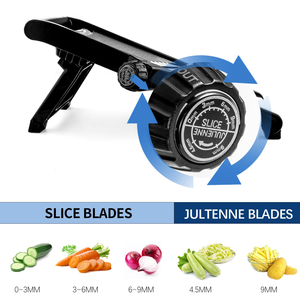 Adjustable <b>Vegetable</b> Chopper Stainless Steel Tomato Slicer Food Mandolin Slicer for Kitchen with Hand Guard - Product Image 3