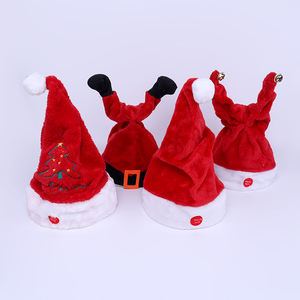 Offre Spéciale Électrique Père Noël Chapeau <span class=keywords><strong>De</strong></span> Noël Magique Danse Chant En Peluche Chapeau D'oscillation Chapeau <span class=keywords><strong>de</strong></span> Père Noël - Product Image 2