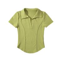 T-shirt pour femme à manches courtes, coupe slim, style décontracté, nouvelle mode, de haute qualité, été, bas arrondi, uni
