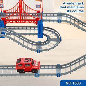 Juguete educativo personalizado para niños, coche de patinaje de velocidad eléctrico, 82 Uds., juguete de <span class=keywords><strong>pista</strong></span> de coche de autoensamblaje - Product Image 5