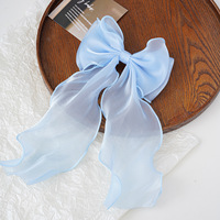 Barrettes à cheveux pour bébé avec nœud long, bandeaux souples et extensibles en satin pour nourrissons, adorables pour nouveau-nés filles