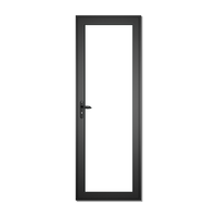 Fenêtres et portes en aluminium de norme australienne Porte française en aluminium Porte à battant extérieure à double vitrage pour la maison