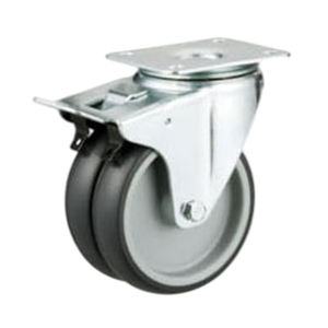 Nouveau produit : Roulettes industrielles à double roue pivotantes avec frein, prix compétitif, pour équipement industriel - Product Image 5