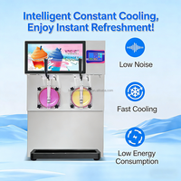 Machine à granita commerciale multi-saveurs, distributeur de boissons glacées avec écran publicitaire LED pour bar et café