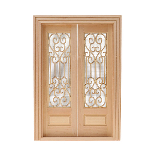Porte <span class=keywords><strong>de</strong></span> poupées <span class=keywords><strong>en</strong></span> <span class=keywords><strong>bois</strong></span> avec Double écran, accessoire Miniature pour <span class=keywords><strong>maison</strong></span> <span class=keywords><strong>de</strong></span> poupée, échelle 1:12, OA011R - Product Image 2