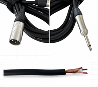 Câble de microphone XLR mâle-femelle OEM RH-X071 avec blindage spiralé, gaine en PVC, conducteur en cuivre sans oxygène