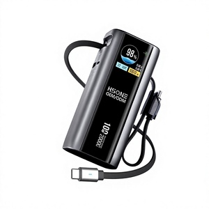 Banco de Energía para Portátil de 20000mAh y 100W con Cable Retráctil de 70cm y Pantalla Inteligente TFT MH878A - Product Image 1