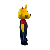 Costume de mascotte girafe en peluche personnalisé en EVA avec ventilateur intégré pour adulte unisexe, grande taille, promotionnel