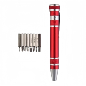 Portable Multi-Tool <b>Screwdriver</b> Pen with 8 Magnetic Bits Internal Storage Aluminum Shell Pocket <b>Precision</b> <b>Screwdriver</b> <b>Set</b> - Product Image 3