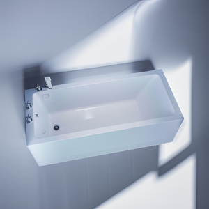 Modern Rectangular Acrylic Freestanding Whirlpool <strong>Bathtub</strong> White for Indoor Use for Apartment Hotel Villa Bathroom Soaking - Product Image 3