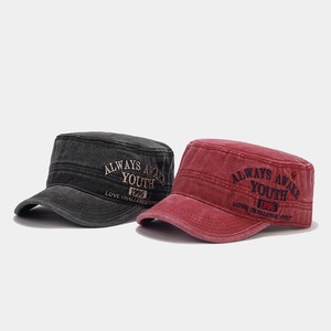 Gorra de béisbol deportiva plana de algodón lavado Vintage para <span class=keywords><strong>mujer</strong></span>, protección solar informal con diseño bordado para acampar y pescar - Product Image 4