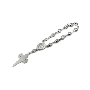 The Rosaries Metal <b>Shell</b> Rosary <b>Bracelet</b> Tibetan Silver Cross Design Ocean Theme Gift Jewelry - Product Image 3