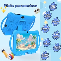 Tablet Educativa Infantil de 7 Pulgadas con Wifi, Android 12.0, 4GB, 32GB, Procesador Rockchip, para el Aprendizaje Infantil, con Funda de Silicona