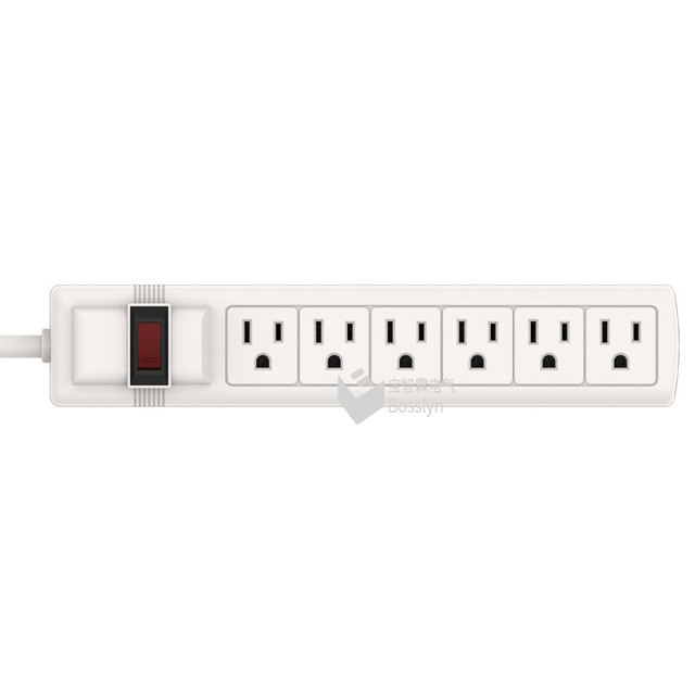 US 6 Outlet Surge Protector Power Strip 6 ft Long Cord 15A 125Volts
