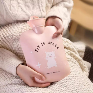 Cartoon Hot Water Bottle Water Filled Mini Plush Fabric Whole Body Office Home Use - Product Image 2